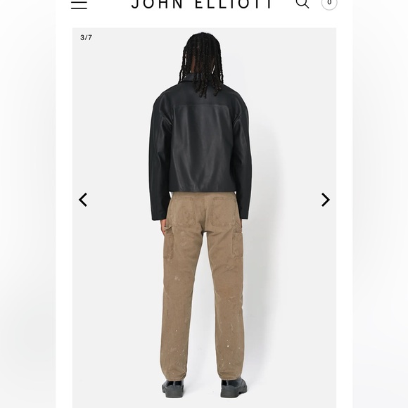 NWT John Elliott Brown Work Pant XS - Picture 10 of 16